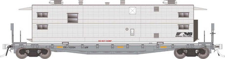 Class F30A 50' Flatcar w/Camp Trailer - Ready to Run -- Norfolk Southern #2 (MOW Gray)