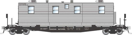 Class F30A 50' Flatcar w/Camp Trailer - Ready to Run -- Canadian National #1 (black)