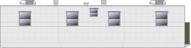 Dining Trailer - Assembled -- Painted, Unlettered (white)-1