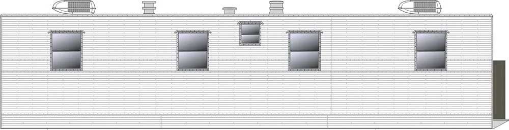 Dining Trailer - Assembled -- Painted, Unlettered (white)-2