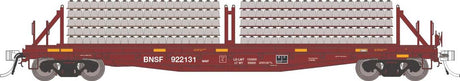 Class F30D 50' Concrete Tie Car w/Load 6-Pack - Ready to Run -- BNSF Railway Set #2 (brown)