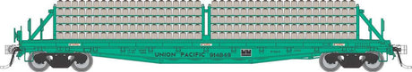 Class F30D 50' Concrete Tie Car w/Load - Ready to Run -- Union Pacific #2 (MOW Green)
