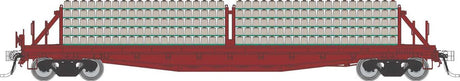 Class F30D 50' Concrete Tie Car w/Load 6-Pack - Ready to Run -- Painted, Unlettered (brown)