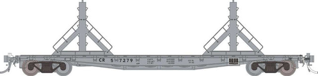 Class F30D 50' Welded Rail Car 6-Pack - Ready to Run -- Conrail Set #1 (MOW Gray)