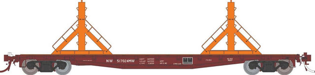 Class F30D 50' Welded Rail Car - Ready to Run -- Norfolk & Western #1 (Boxcar Red, orange)
