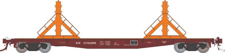 Class F30D 50' Welded Rail Car 6-Pack - Ready to Run -- Norfolk & Western Set #1 (Boxcar Red, orange)