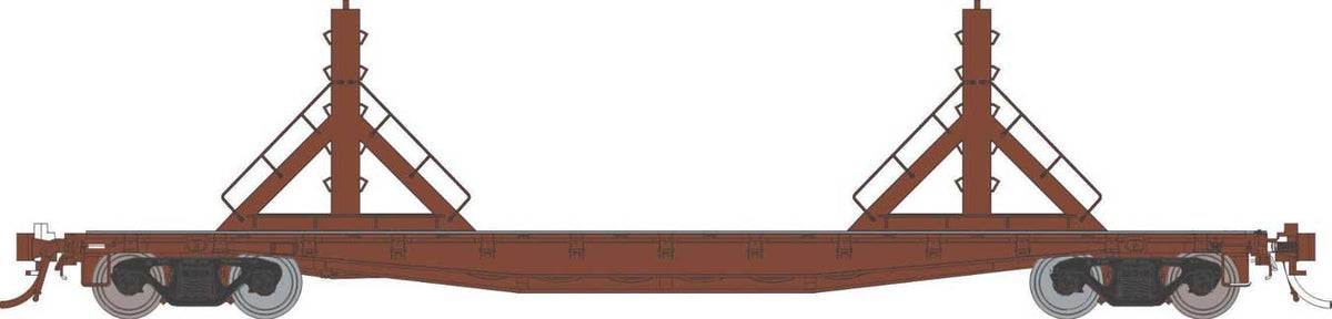 Class F30D 50' Welded Rail Car - Ready to Run -- Painted, Unlettered (Boxcar Red)