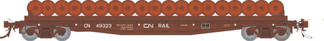 Class F30D 50' Wheel Flatcar 3-Pack - Ready to Run -- Canadian National Set #1 (Boxcar Red)
