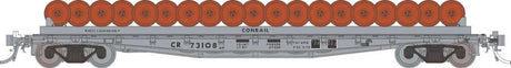 Class F30D 50' Wheel Flatcar 3-Pack - Ready to Run -- Conrail Set #1 (MOW Gray)