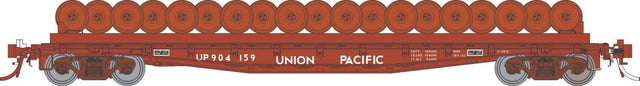 Class F30D 50' Wheel Flatcar - Ready to Run -- Union Pacific #1 (Boxcar Red)