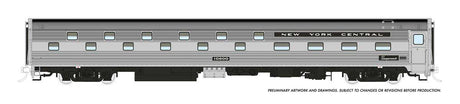 Budd Slumbercoach - Ready to Run -- New York Central 10800 (stainless, black)