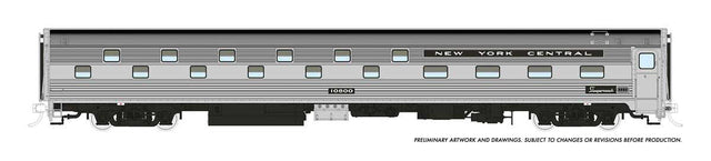 Budd Slumbercoach - Ready to Run -- New York Central 10800 (stainless, black)