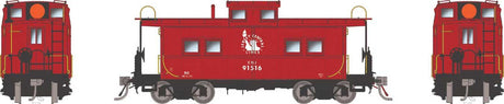 Northeastern-Style Steel Caboose - Duryea Underframe - Ready to Run -- Central Railroad of New Jersey #91509 (red, white, Liberty Lines Logo)