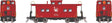 Northeastern-Style Steel Caboose - Duryea Underframe - Ready to Run -- Central Railroad of New Jersey #91516 (red, white, Liberty Lines Logo)