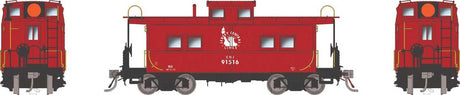 Northeastern-Style Steel Caboose - Duryea Underframe - Ready to Run -- Central Railroad of New Jersey #91516 (red, white, Liberty Lines Logo)