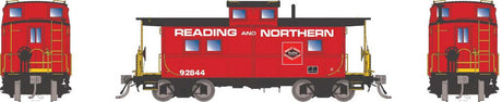 Northeastern-Style Steel Caboose - Duryea Underframe - Ready to Run -- Reading & Northern #92844 (red, black)