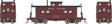 Northeastern-Style Steel Caboose - Porthole End Window - Ready to Run -- Rock Island #17601 (maroon, black)