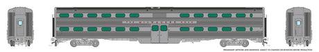 MILW-RI Style Budd Gallery Commuter Coach - Ready to Run -- Milwaukee Road #311 (stainless, red)