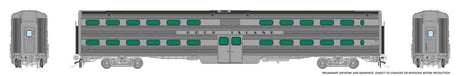 MILW-RI Style Budd Gallery Commuter Coach - Ready to Run -- Rock Island #140 (stainless, black)