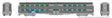 MILW-RI Style Budd Gallery Commuter Coach - Ready to Run -- Metra #7118 (Modern Logo, stainless, blue, white, BNSF Logo)