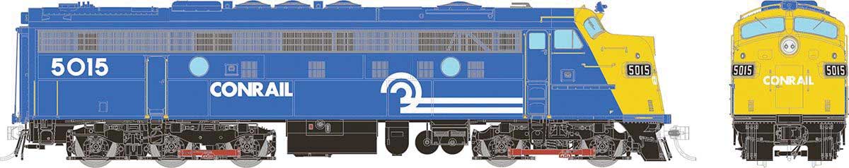 EMD FL9 - Sound & DCC -- Conrail #5015 (blue, yellow)
