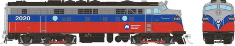 EMD FL9 - Sound & DCC -- Metro North #2020 (red, blue, silver)