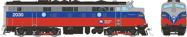 EMD FL9 - Sound & DCC -- Metro North #2030 (red, blue, silver)