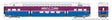 Bi-Level Commuter Coach - Ready to Run -- Altamont Commuter Express No Number (white, purple, blue)