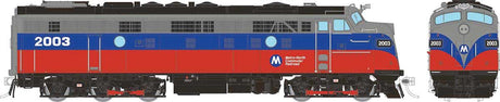 EMD FL9 Rebuilt/Modernized Version - Sound and DCC -- Metro North #2003 (red, blue, silver)