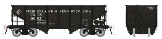 Class GLa 2-Bay Hopper - Ready to Run -- Cumberland & Pennsylvania (black, whtie)