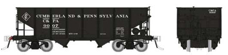 Class GLa 2-Bay Hopper 3-Pack - Ready to Run -- Cumberland & Pennsylvania #9007, 9023, 9084 (black, whtie)