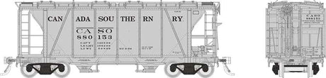Enterprise 2-Bay Covered Hopper 3-Pack - Ready to Run -- Canada Southern Set #1 (gray, black)