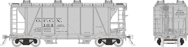 Enterprise 2-Bay Covered Hopper - Ready to Run -- GFCX (gray, black)