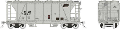 Enterprise 2-Bay Covered Hopper - Ready to Run -- Penn Central (gray, black, Small Logo)
