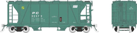 Enterprise 2-Bay Covered Hopper - Ready to Run -- Penn Central (MOW, Jade Green, white, Small Logo)