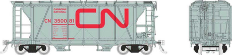 Enterprise 2-Bay Covered Hopper 6-Pack - Ready to Run -- Canadian National Set #1 (gray, red, Noodle Logo)