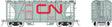 Enterprise 2-Bay Covered Hopper - Ready to Run -- Canadian National (MOW, gray, red, Noodle Logo)
