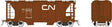 Enterprise 2-Bay Covered Hopper - Ready to Run -- Canadian National (MOW, Boxcar Red, white, Noodle Logo)