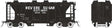 Enterprise 2-Bay Covered Hopper 6-Pack - Ready to Run -- Revere Sugar #101, 102, 103, 107, 109, 111, 112 (1955, black, white)