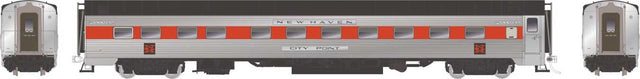 Pullman-Standard 14-4 "Point" Sleeper No Skirts - Ready to Run -- New Haven #509 Long Point (McGinnis, stainless, orange, black)