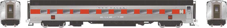 Pullman-Standard 14-4 "Point" Sleeper No Skirts - Ready to Run -- New Haven #522 Ronton Point (McGinnis, stainless, orange, black)
