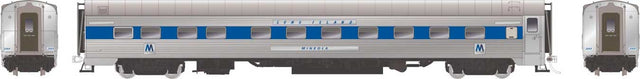 Pullman-Standard 14-4 "Point" Sleeper No Skirts - Ready to Run -- Long Island #2065 Mattinicock (stainless, blue)