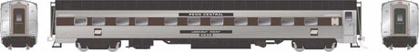 Pullman-Standard 14-4 "Point" Sleeper with Skirts - Ready to Run -- Penn Central #4243 Shippan Point (stainless, black, white)