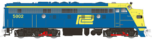 EMD FL9 w/LokSound & DCC -- Penn Central #5002 (blue, yellow)
