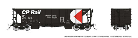 NSC Ballast Hopper - Ready to Run -- Canadian Pacific Random from Set #2 (black, white, red, Multimark, Branchlin