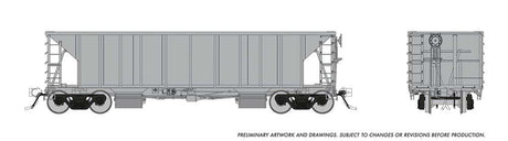 NSC Ballast Hopper - Ready to Run -- Painted, Unlettered (silver)