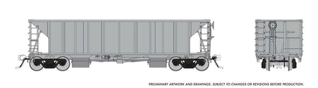 NSC Ballast Hopper - Ready to Run -- Painted, Unlettered (silver)