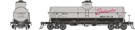 Union Tank Line X-3 8,000-Gallon Tank Car - Ready to Run -- Skellysolve UTLX #1 (silver, black, red)