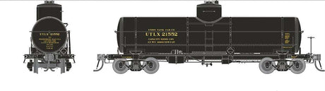 Union Tank Line X-3 8,000-Gallon Tank Car 6-Pack - Ready to Run -- Union Tank Line UTLX Set #2 (1927 Scheme, black, yellow)