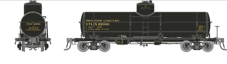 Union Tank Line X-3 8,000-Gallon Tank Car - Ready to Run -- Procor Limited UTLX Set #3 (black, yellow)